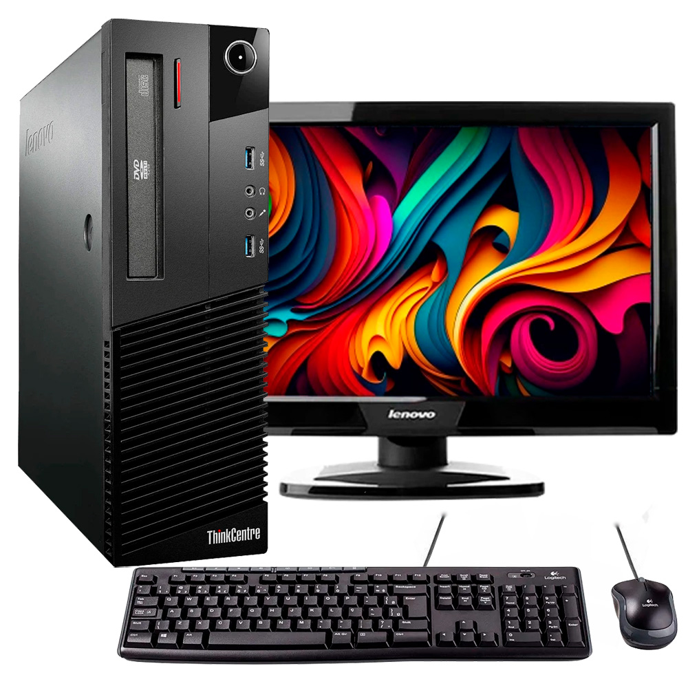 Computador Completo Lenovo Intel Core i3 2ª Geração RAM 8GB SSD 240GB Monitor 19,5" Windows 10 Imagem 1