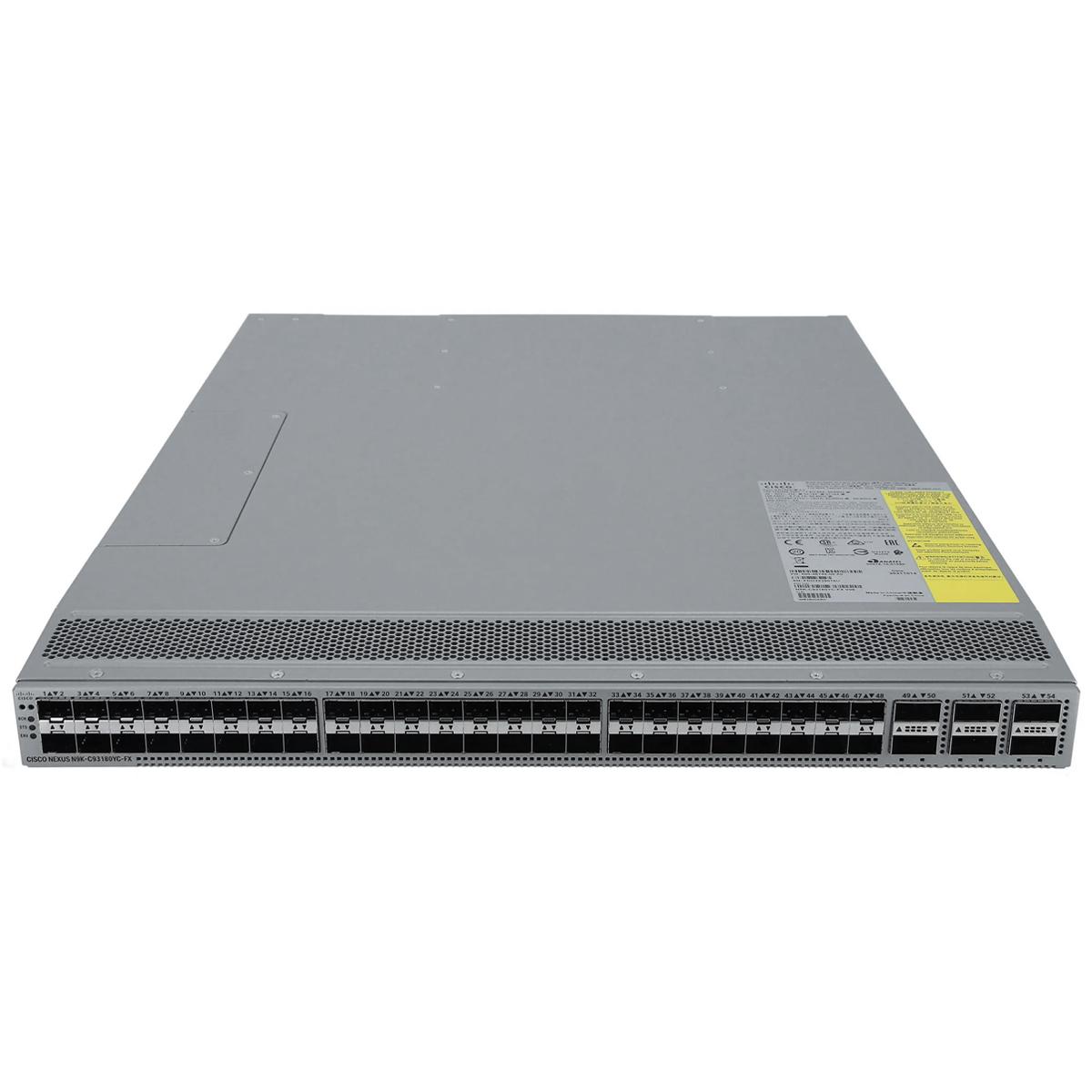 Switch Cisco Nexus N9K C93180YC-FX 48 Portas 1/10/25G SFP+/SFP28 + 6 Portas 40/100G QFSP28 GERENCIÁVEL L3 Imagem 1