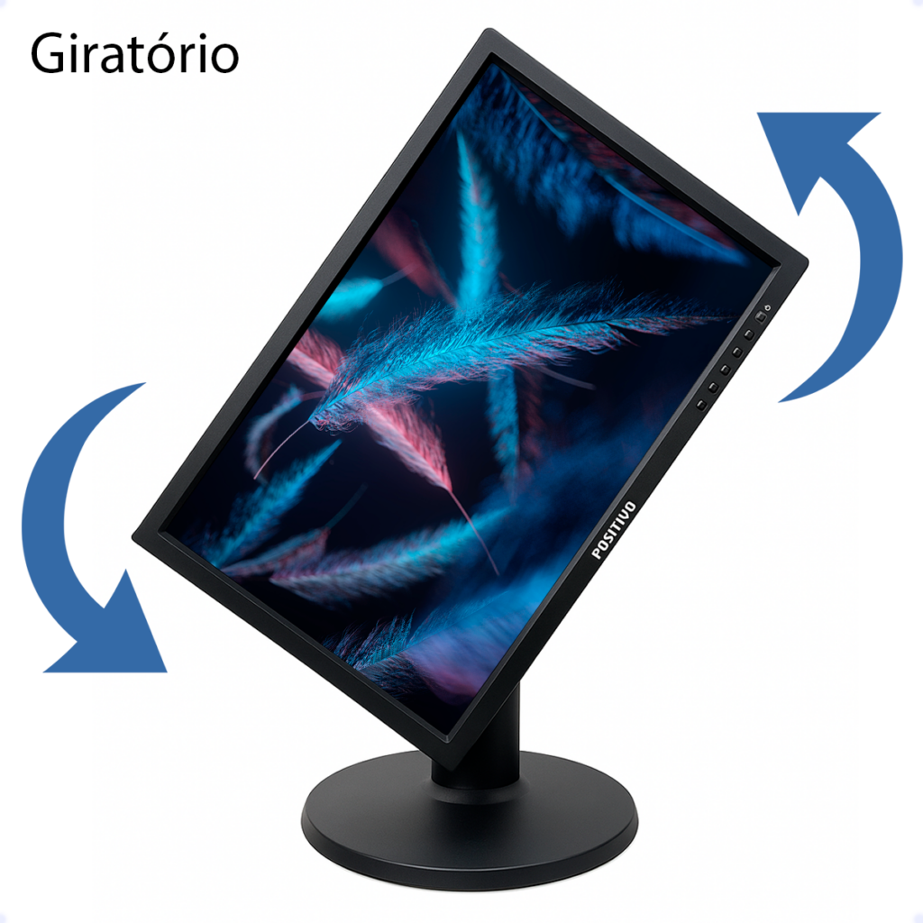 Monitor Itautec 19 Polegadas W196PW Base Ajustável Giratória Led Vga Hdmi Imagem 5